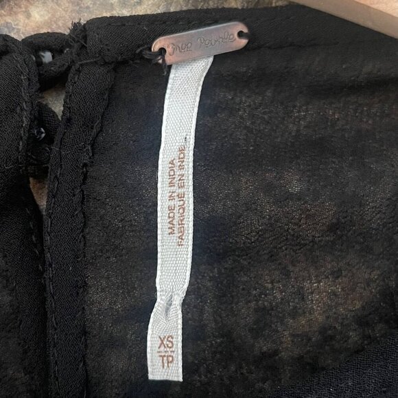 Free People FP Garden Of Bloom Mini Dress XS Sheer Whimsigoth Fairy Grunge - Picture 9 of 9